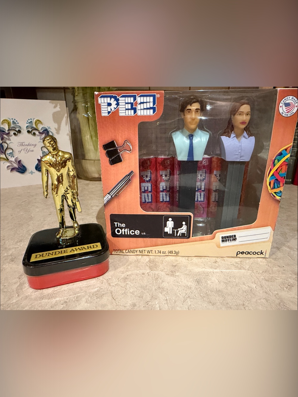 The Office PEZ Dispenser Set with Dundie Award - Black/Red